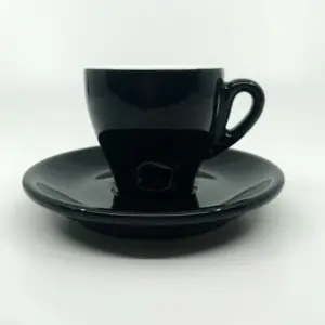 Nuova Point Milano 6-Piece Black Espresso Cup & Saucer Set