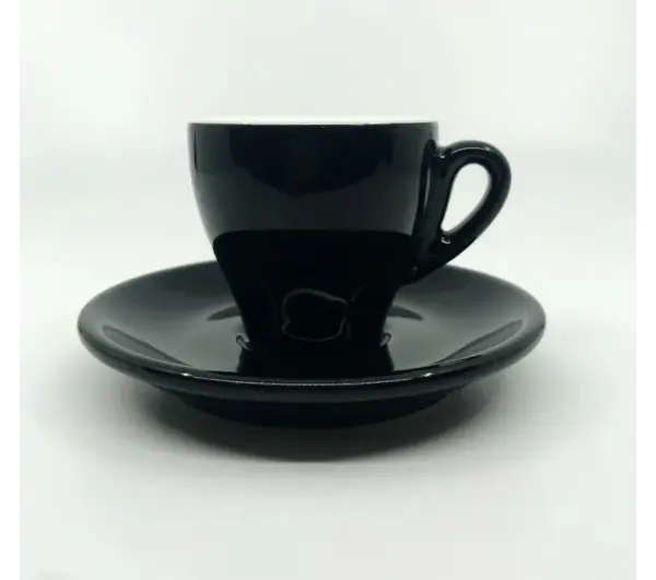 Nuova Point Milano 6-Piece Black Espresso Cup & Saucer Set
