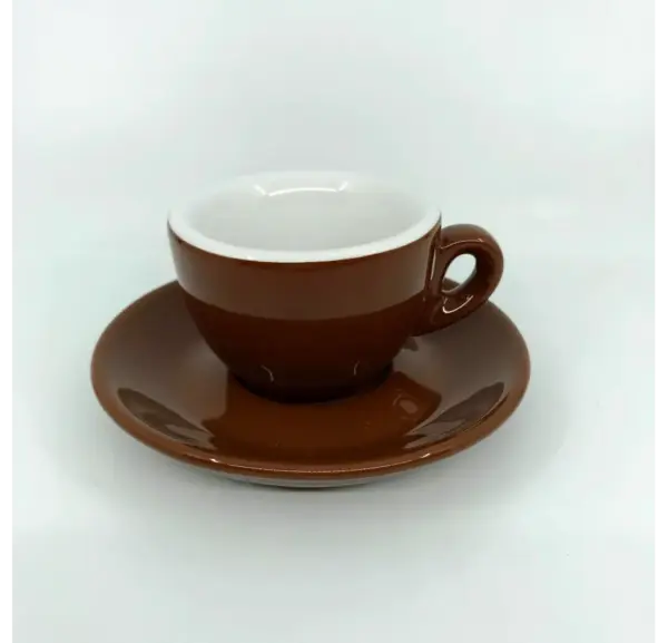 Nuova Point Sorrento Brown Espresso Cup & Saucer Set of 6