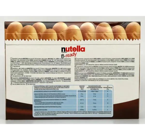 Nutella B-Ready Snack Bars 10 Pack 230g