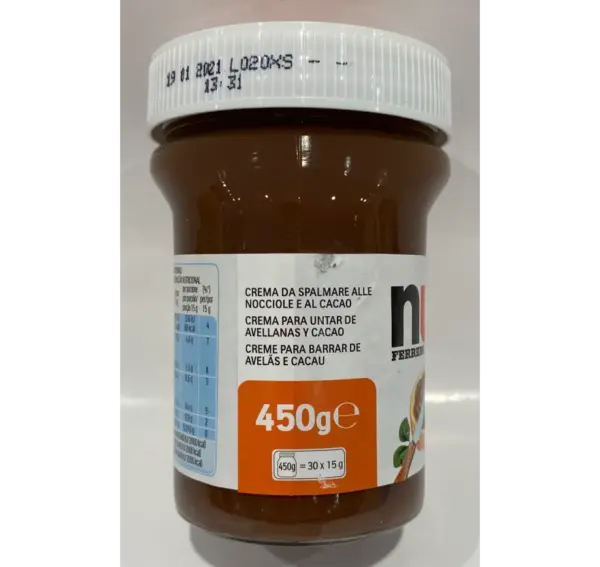 Nutella Chocolate Hazelnut Spread 450g - Authentic Italian