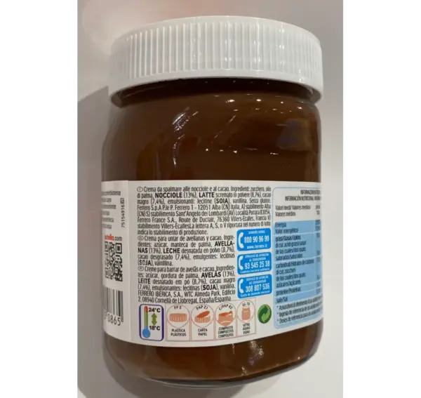 Nutella Chocolate Hazelnut Spread 450g - Authentic Italian - Image 2