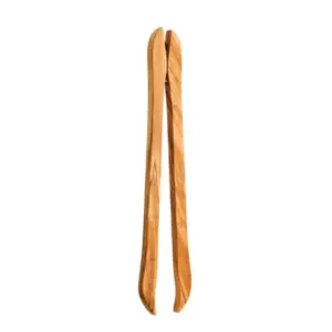 Olive Wood Hinged Tongs by Eddingtons 9.5-inch