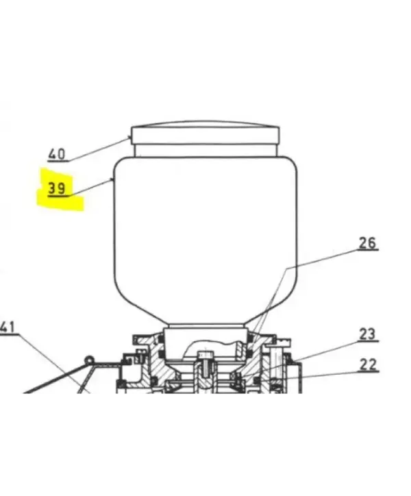 Olympia Moca Grinder Glass Replacement - Model 04.1472.00.00