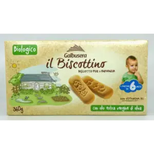Organic Baby Teething Biscuits Galbusera 360g
