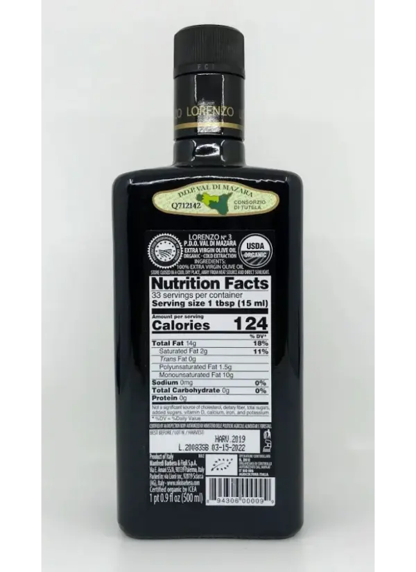 Organic Extra Virgin Olive Oil 500ml from Barbera Lorenzo #3 - Image 2