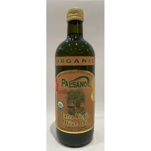 Organic Extra Virgin Olive Oil by Paesano - 1 Liter Cold Pressed