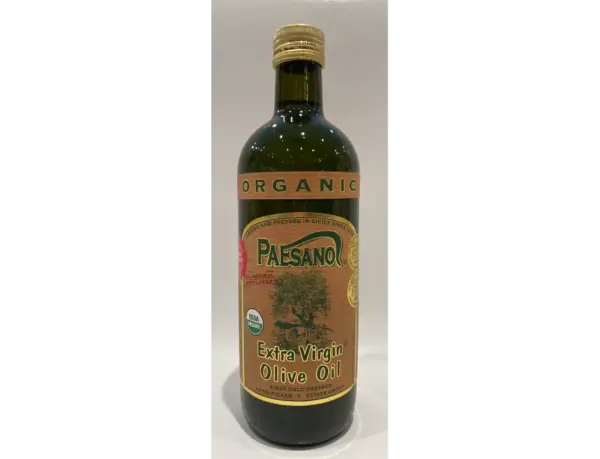 Organic Extra Virgin Olive Oil by Paesano - 1 Liter Cold Pressed