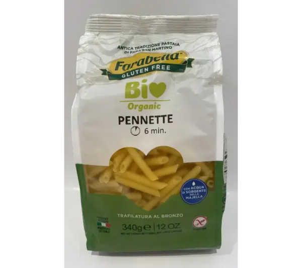 Organic Gluten Free Pennette Pasta by Farabella, 12 oz