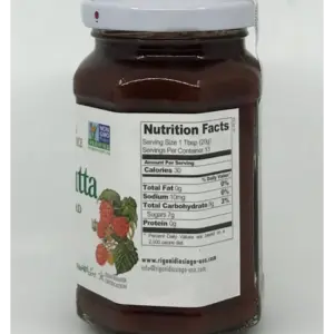 Organic Raspberry Jam by Rigoni Fior di Frutta - 250g Fruit Spread