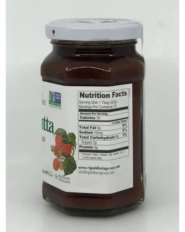 Organic Raspberry Jam by Rigoni Fior di Frutta - 250g Fruit Spread