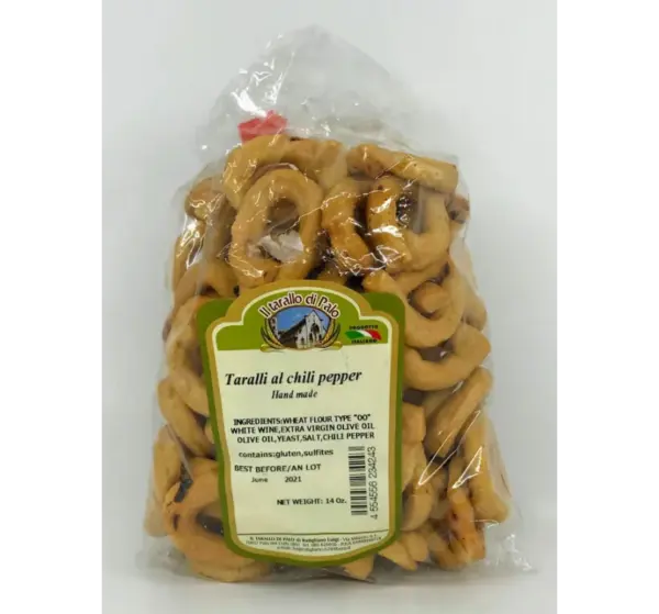 Palo's Spicy Chili Pepper Taralli - Crunchy Italian Snack - 14oz - Image 2