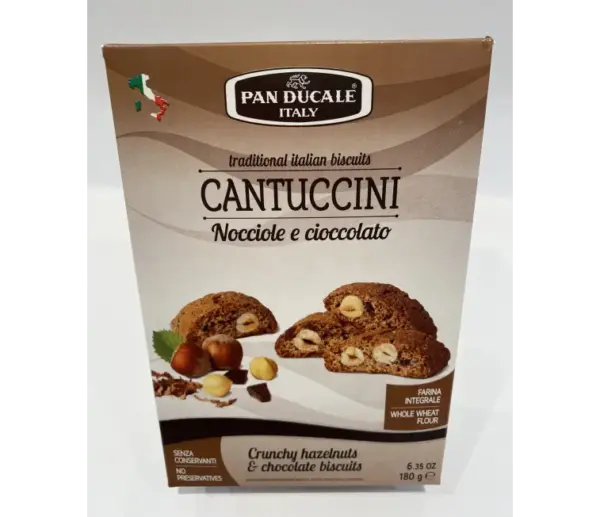 Pan Ducale Italian Cantuccini Biscotti with Hazelnuts & Chocolate 6.35 oz - Image 2