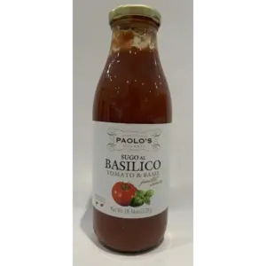 Paolo's Basil Tomato Sauce 520g - Authentic Italian Flavor