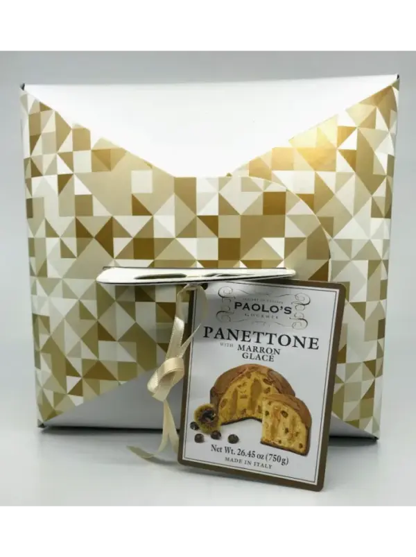 Paolo's Panettone with Marron Glacé - 750g Italian Christmas Cake