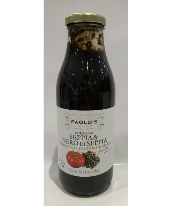 Paolo's Squid Ink Tomato Sauce 520g - Premium Italian Pasta Sauce