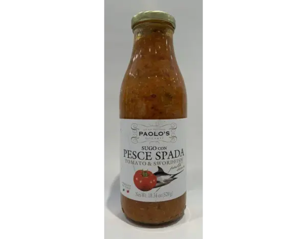 Paolo's Swordfish Tomato Sauce, Pesce Spada Pasta Sauce 520g - Image 2