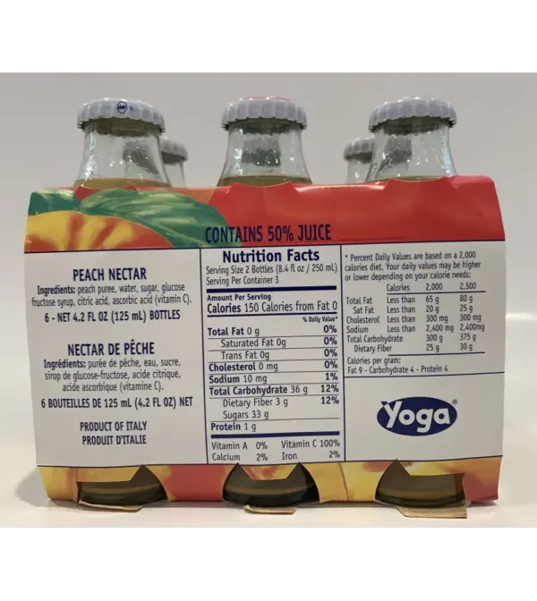 Peach Juice Bottle 750ml (25 Fl Oz) Refreshing Beverage