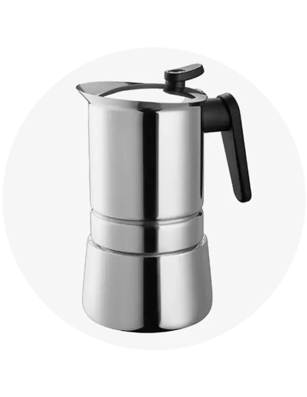 Pedrini Stainless Steel Moka Pot for Espresso Brewing - Image 2