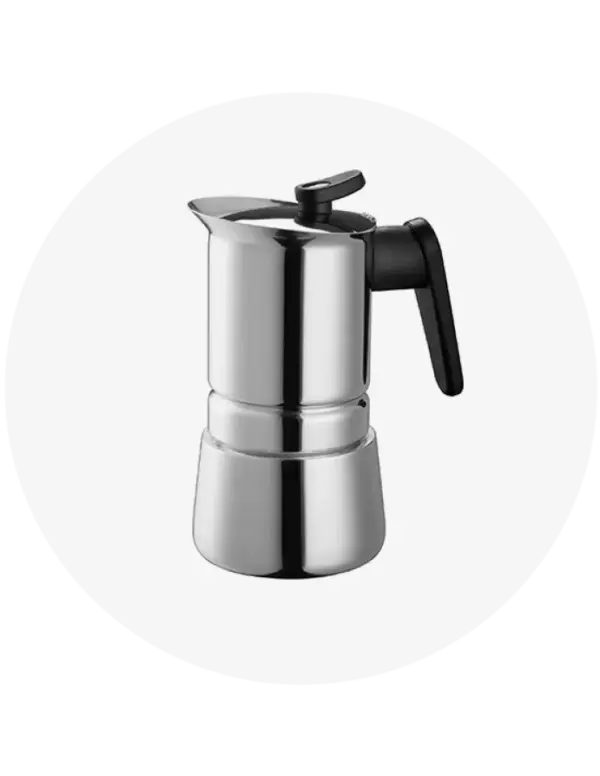 Pedrini Stainless Steel Moka Pot for Espresso Brewing - Image 3