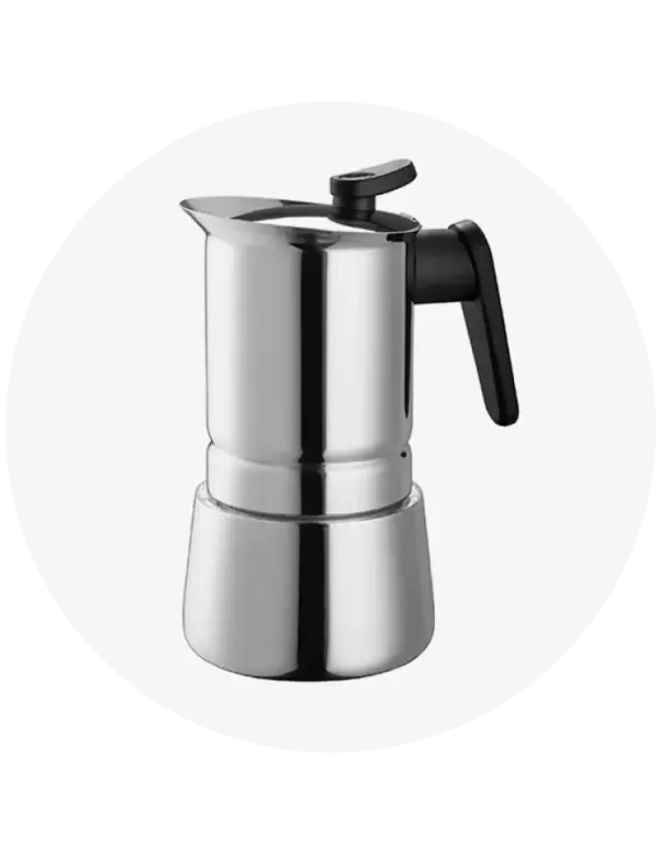 Pedrini Stainless Steel Moka Pot for Espresso Brewing