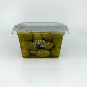 Pitted Green Cerignola Olives 450g - Large & Mild Flavor