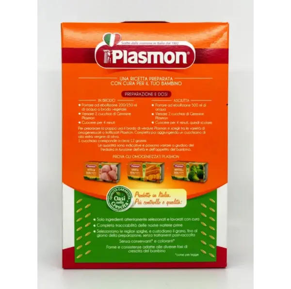 Plasmon Gemmine Pastina for Babies 340g - Organic Pasta