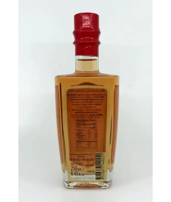 PonteVecchio White Balsamic Pomegranate Vinegar 250ml Gourmet Condiment - Image 2