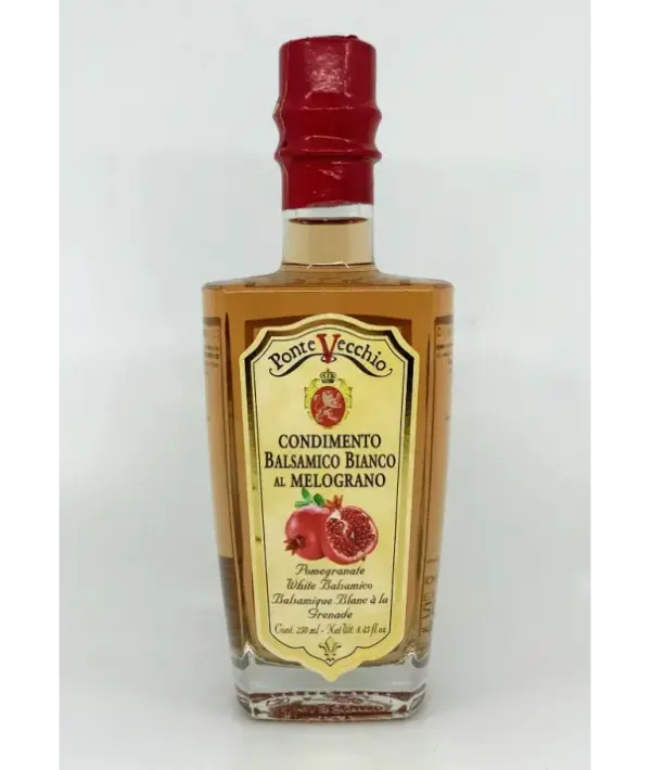 PonteVecchio White Balsamic Pomegranate Vinegar 250ml Gourmet Condiment