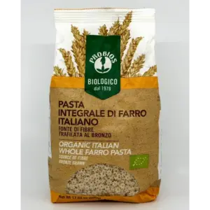 Probios Organic Whole Grain Farro Stelline Pasta 500g