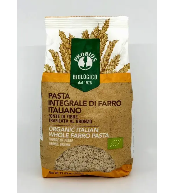 Probios Organic Whole Grain Farro Stelline Pasta 500g
