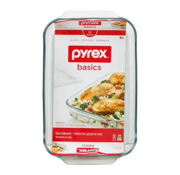 PYREX 4-Quart Rectangular Baking Pan Oven Safe Casserole Dish