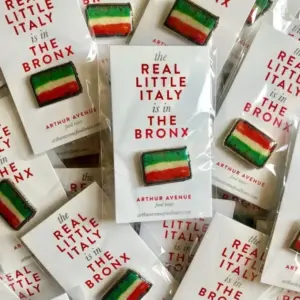 Rainbow Cookie Enamel Pin - Arthur Avenue Food Tours Souvenir