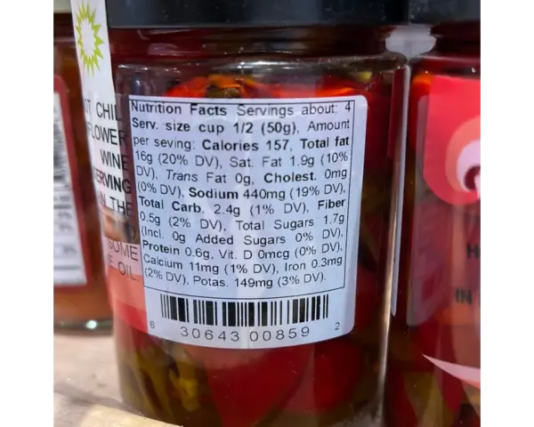Renna Hot Chili Peppers in Oil 300g Jar