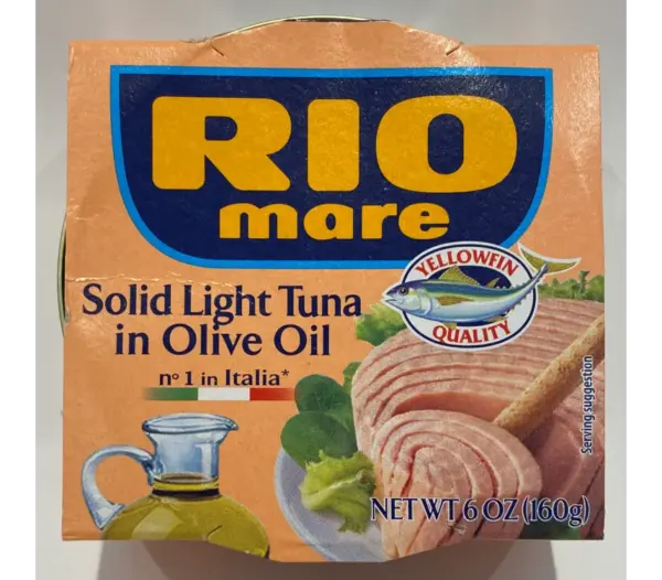 Rio Mare Light Tuna in Olive Oil - 160g Can, High Protein Meal