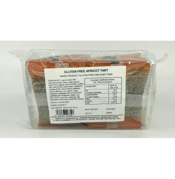 Rivetti Gluten Free Apricot Crostantina Biscuits - 6 Pack (45g Each) Dairy Free - Image 2