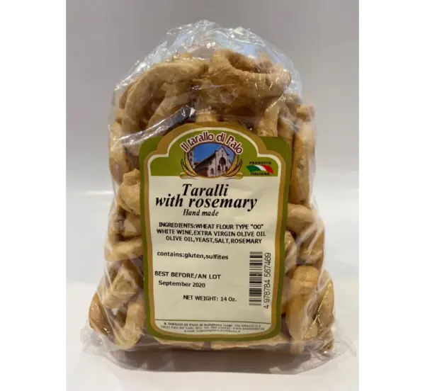 Rosemary Taralli Italian Snack - Authentic Tarallo Di Palo, 14 oz - Image 2