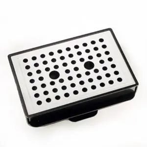 Saeco Black Drip Tray Assembly with Grill - Replacement Part 229650347