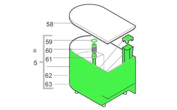 Saeco Magic Royal Blue Water Tank Replacement with Gasket 0317.A16.230