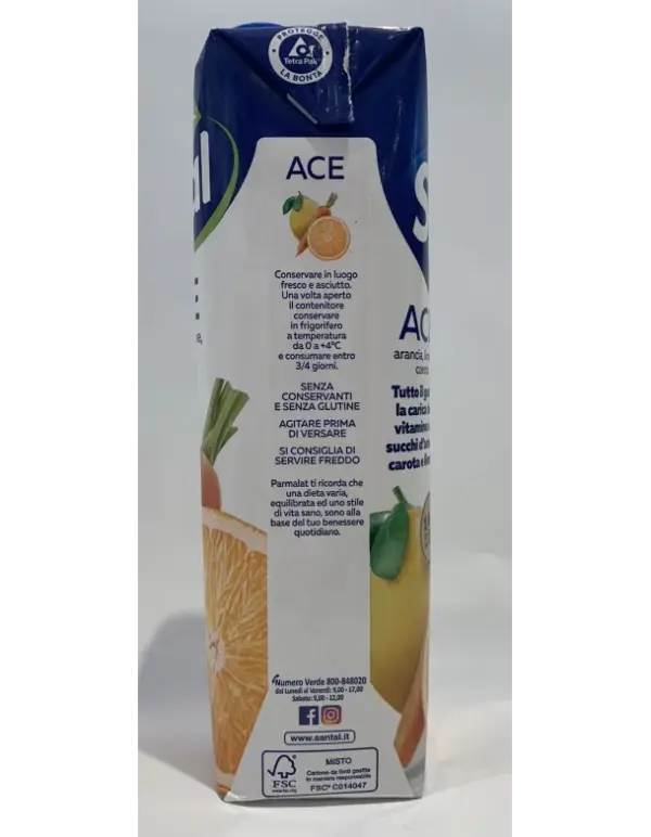Santal Ace Orange Lemon Carrot Juice 1L