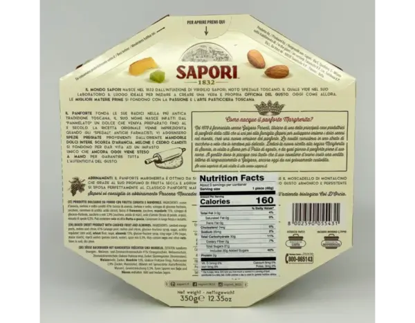 Sapori Margherita Panforte Italian Dessert 350g - Image 2