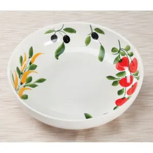 Saporidi Giardino 12-inch Ceramic Pasta Salad Bowl