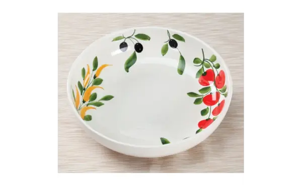 Saporidi Giardino 12-inch Ceramic Pasta Salad Bowl