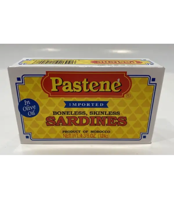 Sardines in Olive Oil Pastene Tin 4.3 oz - Image 2
