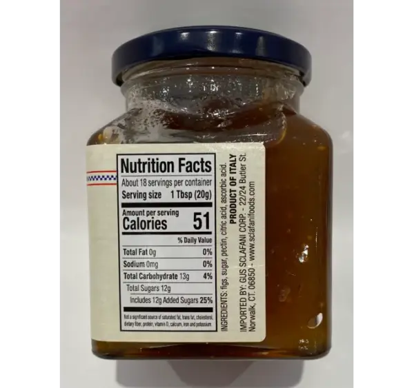 Sclafani Italian Abbruzzo Fig Jam Preserve 350g - Image 2