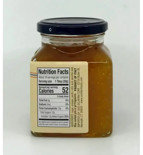Sclafani Sicilian Orange Marmalade 350g - Sweet Italian Fruit Spread