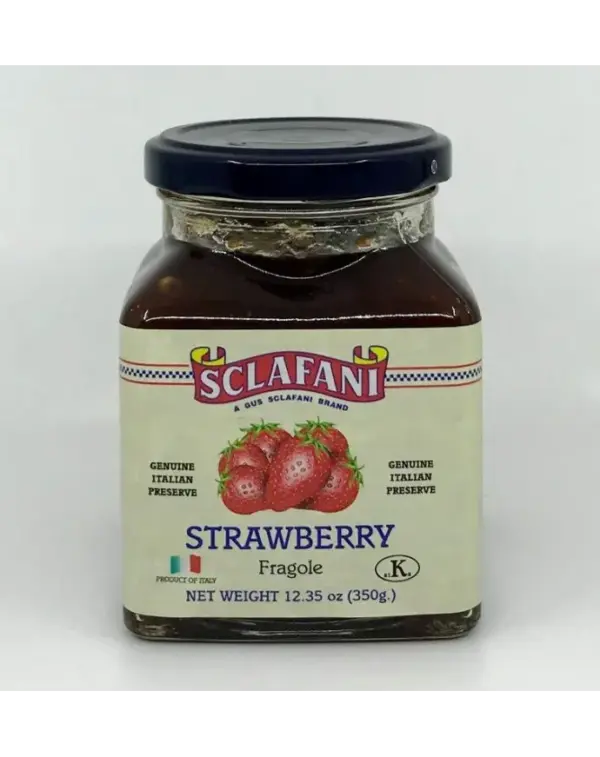 Sclafani Strawberries Preserves Jarred Fruit 350g - Image 2