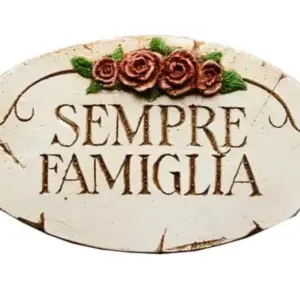 Sempre Famiglia Family Forever Wall Plaque - Home Decor Gift