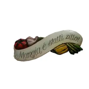 Shut Up and Eat Wall Plaque - Italian Kitchen Decor
