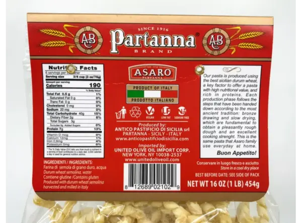 Sicilian Busiate Pasta by Partanna Traditional Shape 16oz - Image 2